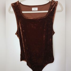 Lou & Grey Velvet Bodysuit